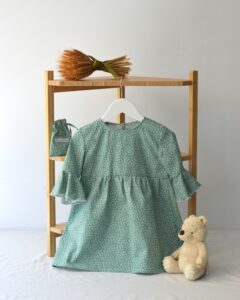 Vestido Manga Volante Flores