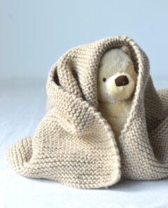 Manta de Punto Beige