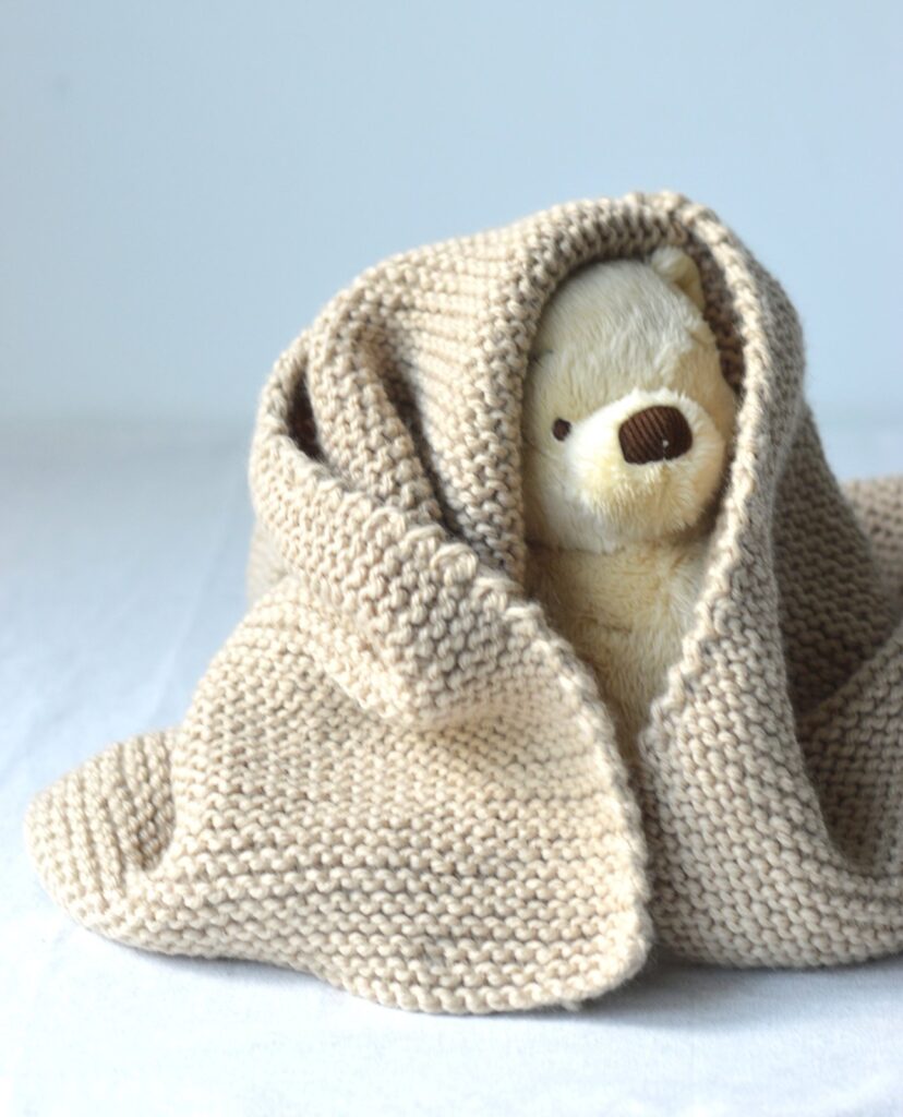 Manta de Punto Beige