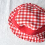 Sombrero Lino Cuadros Rojos 1