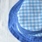 Sombrero Cuadros Azules y Lino 1